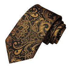 Crafted from high-quality materials, this tie set features a classic paisley pattern in luxurious shades of gold and black. The tie is made with a durable and smooth fabric that drapes elegantly, while the matching pocket square adds a finishing touch to any formal outfit. Perfect for weddings, business meetings, or any special occasion, this tie set is a versatile and stylish addition to any wardrobe. With its timeless design and premium quality, it makes a great gift for the fashion-conscious Prom Gift, Luxury Ties, Gold Tie, Tie For Men, Tie Gifts, Cufflink Set, Shades Of Gold, Floral Fashion, Tie Set