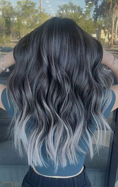 Silver Smoke Ombre, Best Subtle Hair Colour Idea, subtle hair colour, subtle hair colour for brown hair, Subtle hair colour for dark hair, Subtle hair colour for brunettes, hair colours