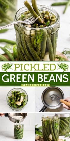 Enjoy a tangy, slightly spicy kick with this Pickled Green Beans recipe! Perfectly crisp and garlicky, these beans make for great veggie side dishes in 2 quart jars. Add to your simple side dish recipes! Pickled Green Beans Recipe, Pickled Green Bean Recipes, Vegetarian Bean Recipes, Preserving Green Beans, Vegetable Recipes Dinner, Vegan Bean, Pickled Green Beans, Green Beans Recipe