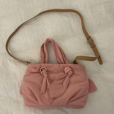 Adorable Pink Soft Nylon-Type Material Cross Body Purse With Removable Strap. Brand New Never Worn!! Pink Nylon Bag With Detachable Strap, Pink Nylon Bags, Pink Nylon Shoulder Bag With Detachable Strap, Pink Shoulder Bag With Detachable Strap For Travel, Pink Shoulder Bag With Adjustable Strap For Day Out, Pink Shoulder Bag With Detachable Strap For Day Out, Feminine Pink Shoulder Bag With Adjustable Strap, Pink Pouch Bag With Detachable Strap, Pink Shoulder Bag With Removable Pouch For Day Out