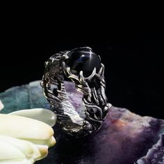 Goth Engagement, Goth Engagement Rings, Ring Black Stone, Gothic Ring, Black Stone Ring, Goth Jewelry, Silver Anniversary, Gothic Rings, Family Jewellery