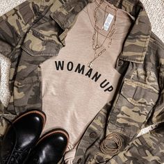 Woman Up Tee Adult Unisex Sizing Made In Usa Ships From Texas Khaki Crew Neck T-shirt, Khaki Graphic Tee With Letter Print, Dolman Shirt, Dickies Scrubs, Harley Davidson Women, Giraffe Print, Lululemon Women, Womens Tie, Tie Dye T Shirts