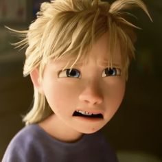 a close up of a child's face with an angry look on its face