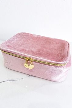 Featuring an ultra luxe velvet like fabric and silk lining, our Sylvie cosmetic bags are our latest obsession! Perfect for travel or keeping your vanity clear. 9”x5.5”x3” Chic Velvet Rectangular Bag, Elegant Compact Bag With Zipper Closure, Elegant Compact Bag With Zipper, Chic Rectangular Velvet Bag, Luxury Pink Rectangular Cosmetic Bag, Elegant Cosmetic Bag With Zipper For Daily Use, Luxury Cosmetic Bag With Zipper Closure, Luxury Rectangular Cosmetic Bag With Zipper Closure, Luxury Rectangular Cosmetic Bag With Zipper