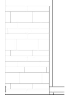 a line drawing of a brick wall