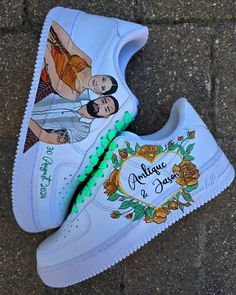 30•08•2024 ♡ 👰🏽‍♀️🤵🏽‍♂️🎉 Amlique & Jason 💕 Congratulations to gorgeous couple on their big day today! My client wanted to gift the couple unique, personalised sneakers as their wedding gifts, that can be cherished forever ❤️ 🖌@angelusdirect #gitartsy #brideandgroom #bridalsneakers #customsneakers #nikeaf1 #sneakerheads #bridesneakers #bridalshoes Custom Painted Shoes, Unique Sneakers, Air Force 1 Custom, Nike Free Run, Baskets Nike