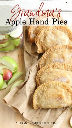 3min · 12 servings     Apple Hand Pies are made with homemade apple pie filling inside golden flaky pie crust or refrigerated biscuit dough.   Ingredients Needed:  • Granny Smith & McIntosh, etc.  • butter  • brown sugar  • granulated sugar  • lemon juice  • cold water  • cornstarch  • ground cinnamon  • ground nutmeg  • Homemade pie crust or biscuit dough  Find the recipe at AFARMGIRLSKITCHEN.COM  Google "Apple Hand Pies A Farmgirl's Kitchen"  For the FULL recipe copy & paste the recipe link into your browser - https://afarmgirlskitchen.com/southern-fried-apple-hand-pies/ Fried Apple Hand Pies, Fried Apple, Homestead Recipes, Fried Apple Pies, Store Bought Pie Crust, Homemade Apple Pie Filling, Homemade Pie Crust Recipe, Hand Pie Recipes, Apple Hand Pies