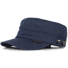 FORBUSITE Trendy men Cadet Cap Cotton  navy Cotton Trucker Hat With Visor For Outdoor, Outdoor Cotton Trucker Hat With Visor, Blue Flat Cap For Sports, Breathable Trucker Visor Baseball Cap, Breathable Cotton Trucker Hat For Outdoor, Casual Breathable Flat Bill Hat, Blue Hip Hop Baseball Cap With Flat Bill, Hip Hop Style Flat Cap Baseball Cap, Navy Baseball Cap For Outdoor Use