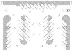 the floor plan for an office building with several different sections and sizes, including two large windows