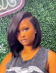 Asymmetrical Bob Black Women, Black Natural Hair Care, Mama Hair, Black Hair Magazine, Bob Weave, Bob Braids Hairstyles