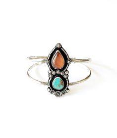 Sterling Silver Turquoise and Baltic Amber Cuff - One of a kind Southwestern Bangle Cuff Bracelet With Natural Stones, Bohemian Bangle With Natural Stones In Sterling Silver, Southwestern Style Natural Stones Cuff Bangle, Bohemian Sterling Silver Bangle With Gemstone, Adjustable Gemstone Cuff Bracelet In Fusion Style, Adjustable Fusion Cuff Bracelet With Gemstone, Adjustable Fusion Gemstone Cuff Bracelet, Fusion Style Gemstone Cuff Bracelet, Southwestern Multi-stone Cuff Bangle Bracelet