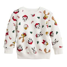 Give her wardrobe a festive refresh with this girls' Mickey Mouse and friends holiday sweatshirt from Jumping Beans. ©Disney Click on this KIDS APPAREL & SHOES GUIDE to find the perfect fit and more! Give her wardrobe a festive refresh with this girls' Mickey Mouse and friends holiday sweatshirt from Jumping Beans. ©Disney Click on this KIDS APPAREL & SHOES GUIDE to find the perfect fit and more! FEATURES Crewneck Long sleeves Mickey Mouse and friends design Fleece constructionFABRIC & CARE Cotton, polyester Machine wash Imported Size: 5. Color: Ivory Mickey Friends. Gender: female. Disney World Family Outfits, Disney Christmas Outfits, Clothes Guide, Friends Graphic, Shoes Guide, Friends Design, Friends Holiday, Baby Boy Tops, Girls Fleece