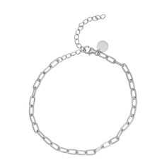 "Accessorize your look with this beautifulÂ disc charm bracelet. Accessorize your look with this beautifulÂ disc charm bracelet. Metal: sterling silver Length: 7.25 in. Plating: rhodium, 14k gold Finish: polished Packaging: dust bag Additional details: nickel free Size: 7.25"". Color: Multicolor. Gender: female. Age Group: adult." Modern Silver Bracelets With Charms, Modern Charms Bracelets, Classic Everyday Charm Bracelet, Everyday Classic Charm Bracelet, Classic Everyday Silver Chain Charm Bracelet, Silver Charms Chain Bracelet For Everyday, Trendy Silver Round Charm Bracelet, Everyday Bracelets With Charms, Minimalist Charm Bracelet With Round Chain