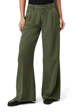 Enjoy the desk-to-dinner polish of these sophisticated front-pleat pants designed with a high waist and on-trend wide legs. 34 1/2" inseam; 27 1/2" leg opening; 12 1/4" front rise Zip fly with button closure Front slant pockets; back patch pockets 53% Tencel® lyocell, 47% cotton Tencel lyocell is a more-sustainably produced fiber made with closed-loop processing Machine wash, line dry Imported Wide Leg Pants With Pleated Waist, Relaxed Fit Wide Leg Bottoms With Pleated Waist, Relaxed Fit Bottoms With Pleated Waist And Wide Leg, Spring Wide Leg Pants With Pleated Waist, Relaxed Fit Wide-leg Pants With Pleated Waist, High Waist Pleated Wide Leg Pants With Relaxed Fit, High Waist Pleated Wide Leg Pants, Relaxed Fit Wide Leg Pants With Pleated Waist, High Waist Wide Leg Pleated Pants