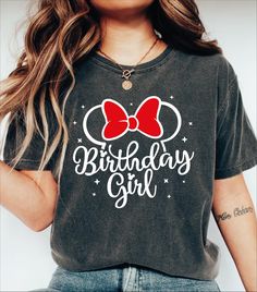 📢If there is anything you would like to add to your order, please add it to the "PERSONALIZATION" section.  I can make customized products for you. 🎈Attention Please review the "size chart" in the images before ordering. ✨Explore our variety of options, including options such as: - Unisex Crew Neck T-Shirts - Women's V-Neck Shirts - Racerback Crop Tops - Youth and Toddler Unisex Shirts - Baby Rompers - Unisex Adult T-Shirt - Unisex Adult Hoodies - Unisex Youth T-Shirts 🏹HOW TO ORDER SHIRT/SWEATSHIRT? * Choose your t-shirt color * Choose your size * PLEASE make sure you follow all steps of your order. 🏹PRODUCTION AND TRANSPORTATION Production: 1-2 days Standard Shipping (1-5 business days after production time, please increase the shipping fee at checkout if you are in a hurry) There is Disney Birthday Shirt, Bow Birthday, Retro Birthday, Customized Products, Disney Birthday, Baby Rompers, Shirt Girl, Birthday Party Shirt, Birthday Tee