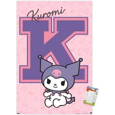 the letter k is for kawaimi with an image of a cat on it