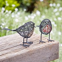 Our charming set of two wire robin bird decorations is lovingly handcrafted by skilled artisans using repurposed wire and adorned with vibrant paint. These delightful ornaments are perfect for enhancing your garden or adding a touch of festive cheer by the fireplace. Each set includes one red robin and one gold robin for a delightful duo that will bring joy to your space. Dimensions approx. 11 × 6 × 11 cm each Their lightweight structure allows for easy mobility, and the powder paint coating ens Paper Roll Crafts Diy, Bird Decorations, Lightweight Structure, Wedding Mementos, Wire Design, Powder Paint, Bird Watchers, Red Robin, Robin Bird