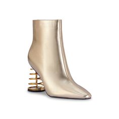 Ninety Union-Slinky Bootie Impress the fashion connoisseurs wearing the Ninety Union Slinky bootie. A springy heel in a gold finish brings a dramatic appeal, making you stand out in this square-toe bootie. Click here for Boot Measuring Guide. Boots With Heel, Spring Heels, Gold Boots, Gold Finish, The Fashion, Bootie, Women's Fashion, Fashion Accessories, Bring It On