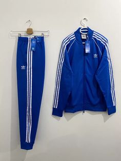 Adidas Originals Primeblue Superstar Tracksuit Blue Bird White Size 2XL | eBay Adidas Blue Track Jacket With Three Stripes, Blue Winter Tracksuit Sportswear, Cotton Long Sleeve Track Jacket For Jogging, Blue Fitted Long Sleeve Tracksuit, Adidas Long Sleeve Tracksuit, Adidas Sportswear Tracksuit, Adidas Long Sleeve Tracksuit Sportswear, Stretch Blue Tracksuit For Winter, Blue Stretch Tracksuit For Winter