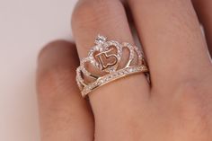 14K Solid Gold Quinceañera Crown Heart Ring  / 14K Real Gold 15 Años Ring / Daughter Gift / 15th Birthday Ring / Heavue / Quinceanera Ring * Metal : 14k Gold * Condition : Brand New * Finish : Polished * Avg Weight: 2.40g * Gemstone: Cubic Zirconia RETURNS & EXCHANGES I gladly accept returns, exchanges, and cancellations Contact me within: 3 days of delivery Ship items back within: 7 days of delivery Request a cancellation within: 24 hours of purchase The following items can't be returned or exc Quinceanera Rings Silver, Xv Rings, Quince Rings Gold, 15 Rings Quinceanera, Quinceañera Rings, Quinceanera Rings, Quince Rings, Rose Gold Quince, 15 Ring