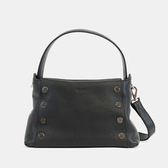 Bryant | Black Pebbled Leather Shoulder Bag | Hammitt Space Efficient, Gunmetal Hardware, Black Pebbles, Black Shoulder Bag, Red Suede, Everyday Bag, Rebecca Minkoff Hobo, Pebbled Leather, For Life