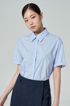 KOODING carries the latest 8seconds collared shirts. KOODING is the global leading shopping website in providing authentic Korean fashion, beauty and lifestyle items, including clothing, cosmetics, shoes, accessories, and bags in affordable, fast, easy, and safe way. Blue Shirt For Office Wear In Summer, Blue Office Shirt For Summer, Blue Office Wear Shirt For Summer, Casual Blue Shirt For Office Wear, Light Blue Short Sleeve Shirt For Business Casual, Light Blue Short Sleeve Shirt For Work, Blue Short Sleeve Shirt For Office, Blue Short Sleeve Office Shirt, Half Sleeve Shirt