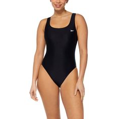 Reebok's Athletic Square-Neck Tank Suit Features Wide Shoulder Straps For Security, Perfect For Active Beach Days, Water Sports And Laps In The Pool.Mpn: J423068 Size: Xlus Color: Black Age Group: Adult Gender: Female Material: Polyester (100% Recycled), Spandex; Lining: Polyester (100% Recycled) Weight: 1 Lb Sporty Scoop Neck Swimwear Bodysuit, Sporty Scoop Neck Bodysuit For Swimming, Black Scoop Neck Swimwear For Sports, Black Scoop Neck Sports Swimwear, Pink Tankini, Sporty Swim, Tankini Swim Tops, Swim Tankini, Compression Pants