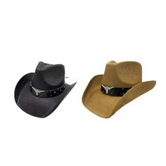 "Material: Fine Toyo w. Faux Leather Feature: Comfort Elastic Sweatband Brim Size: 3.5\" Size: Medium (22 1/4\" - 22 5/8\") / Large (23\" - 23 1/2\")" Western Style Costume Hats For Rodeo, Western One Size Costume Hats For Rodeo, Western Costume Hats For Western-themed Events, Western Costume Hats For Themed Events, Western-themed Costume Hats And Headpieces, Western-styled Costume Hats For Western-themed Events, Western Costume Hats And Headpieces For Rodeo, Western Style Winter Rodeo Costume Hats And Headpieces, Western Winter Rodeo Costume Hats And Headpieces