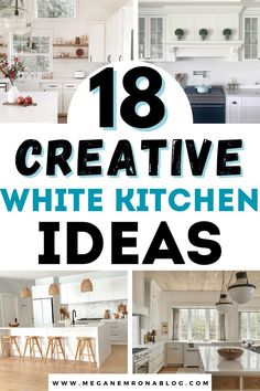 You can find tons of White Kitchen inspo here!! From White Kitchen decor, tons of Rustic, Modern, Bright, and Classic Kitchen Ideas! If your kitchen is small -- then worries, there are plently of tips and ideas for you too!! Classic Kitchen Ideas, White Kitchen Decor Ideas, Modern White Kitchen, White Kitchen Ideas, White Kitchen Decor, Kitchen Decor Ideas, Classic Kitchen, White Modern Kitchen, Classic Kitchens