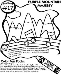 a coloring page for kids with mountains and clouds