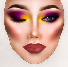 Face Chat, Kryolan Makeup, Mac Face Charts, Coachella Makeup, Bling Makeup, Butterfly Makeup, Drag Make-up