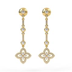 Enhance your elegance with our exquisite Diamond Hanging Earrings in 14k Gold, designed to captivate and illuminate every occasion. Crafted with meticulous attention to detail, these earrings feature a delicate cascade of dazzling diamonds set in lustrous 14k gold. Each earring showcases a brilliant array of round-cut diamonds, meticulously selected for their exceptional clarity and brilliance. The sophisticated design ensures a graceful dangle that catches the light with every movement, creating a mesmerizing sparkle that complements any ensemble.     Gross weight  - 5.605 Diamond quality - 1.23 ct Packing type - Box packing Perfect for adding a touch of glamour to both casual and formal attire, these earrings are a timeless expression of sophistication and style. Whether worn as a statem Diamond Hanging Earrings, Earrings Hanging, Diamond Earrings For Women, Box Packing, Earring For Women, Diamond Earring, Gold Diamond Earrings, Hanging Earrings, Formal Attire