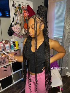 Lemonade Braids Hairstyles, Braided Hairstyles For Black Women Cornrows, Beautiful Black Hair, Quick Natural Hair Styles, Cute Braided Hairstyles, Braided Hairstyles For Teens