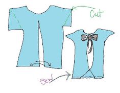 an image of the front and back of a t - shirt with bows on it