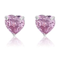 PRICES MAY VARY. Elegant 10K White Gold earring featuring Pink Heart shaped Cubic Zirconia (CZ) measuring 5mm of 0.50 Carat each in a basket setting. COMFORT FIT: Secured with friction backs and silicone backs included for added safety. High Polished for a shiny, smooth and comfortable fit. HYPOALLERGENIC: Safe for people with sensitive skin. Our fine jewelry is manufactured with authentic metals and are solid stamped 10K/14K Gold, 1/20 14K GF or 925 Sterling Silver. THE PERFECT GIFT: Whether it Pink Heart Cut Earrings For Formal Occasions, Formal Pink Heart-cut Earrings, Formal Pink Heart Cut Earrings, Formal Heart Cut Cubic Zirconia Earrings, Heart Cut Cubic Zirconia Diamond Earrings For Valentine's Day, Heart Cut Cubic Zirconia Earrings For Anniversary, Pink Heart Cut Earrings For Anniversary, Heart Cut Cubic Zirconia Earrings For Valentine's Day, Formal Cubic Zirconia Heart Earrings