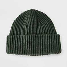 Stay warm and stylish with the Kids' Rib-Knit Cuffed Beanie Hat from art class™ in Green. Made from a cozy blend of recycled polyester and acrylic, this knit hat offers double-layered construction for extra warmth during cold days. The midweight fabric provides comfort without the bulk, while the cuffed design gives a classic look to your outfit. With a crown height of 8 inches, this beanie is ideal for everyday wearing and styling. art class™: One-of-a-kind looks for the one and only you. Green Beanie, Watch Cap, Cuffed Beanie, Embroidered Hats, Knit Beanie Hat, Scarf Hat, Pom Pom Hat, The One And Only, Fur Pom Pom