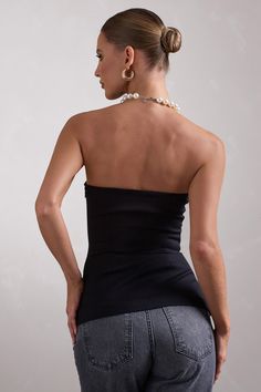 Every wardrobe needs a staple black top like Talk That Talk. Crafted in a premium stretch cotton blend. this strapless piece details a flattering gathered side and split hemline. Try pairing this timeless bandeau top with Walk That Walk for a match made in heaven. Features - Premium stretch cotton blend- Bandeau neckline- Gathered side detail- Split hemline- Invisible zip closure Sizing & Fit Model is 5'7" and wears UK size 8 / US size 4 Product Information Designed exclusively by Club L London Fully lined with some stretch Premium cotton blend in Black (56% Cotton. 41% Polyamide. 3% Elastane) 64cm total length SKU: CL128852002 Club L London, Velvet Prom Dress, Bridal Bachelorette Party, Black Tie Gala, Wardrobe Needs, A Match Made In Heaven, Lace Skater Dress, Match Made In Heaven, Color Pairing