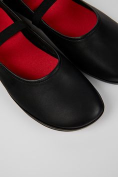 Right  by Camper Black Leather Shoes Women, Black Ballerina, Limited Edition Bag, Camper Shoes, Ballerina Slippers, Ballerina Shoes Flats, Womens Mary Janes, Old Shoes, Shoes Heels Wedges