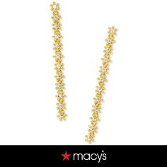 in stock Daisy Chain, Gold Drop Earrings, Kendra Scott, Cubic Zirconia, Daisy, Gold Plate, In Store, Buy Online, Plating