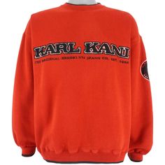 1990s Vintage Karl Kani Embroidered Crew Neck Sweatshirt. Red in color with big logo and spell-out, fits large size and is in excellent condition. https://vintageclubclothing.com//collections/all/products/karl-kani-red-embroidered-crew-neck-sweatshirt-1990s-large For measurements, product detail and high resolution photos, please check out this vintage gem on our website at the above link. If you have any questions please message us on Instagram @thevintageclubclothing or here on Etsy. Red College Sweatshirt With Embroidered Logo, Red Sweatshirt With Embroidered Graphics For Streetwear, Retro Red Sweatshirt For Streetwear, Red Embroidered Sweatshirt For Streetwear, Retro Embroidered Logo Sweatshirt For Streetwear, Sporty Red Sweatshirt With Embroidered Logo, Red Sporty Sweatshirt With Embroidered Logo, Karl Kani, High Resolution Photos