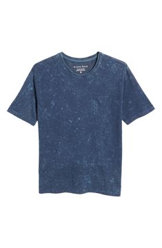 Mottled, acid-wash colors bring fresh energy to a T-shirt made with breathable cotton and a vertical seam bisecting the back. Crewneck Short sleeves 65% cotton, 35% polyester Machine wash, dry flat Imported Acid Wash T Shirt, Stone Rose, Pocket Tshirt, Acid Wash, Blue Shirt, Short Sleeves, Nordstrom, Crew Neck, Energy