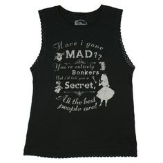 a women's black tank top with the words mad, you're matilda