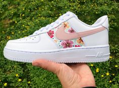 It's Gonna be May' Nike AF1 (Women's) - DJ ZO Designs Nike Kids Shoes, Обувь Air Jordan, Painted Shoes Diy, Boty Nike, Custom Shoes Diy, Nike Shoes Air Force, Painted Sneakers, Perfect Sneakers, White Nike Shoes