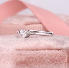 Dainty Heart Shaped Promise Rings, Small Heart Ring, Minimalist Gold Heart Ring, Love Heart Engagement Ring, Heart Diamond Ring For BFF ✧･ﾟ: *✧･ﾟ:* Welcome to Charles Davin Jewelry*:･ﾟ･ﾟ✧ Moissanite - a gemstone known to bring in luck in someone's life, the user can give off a look of elegance. You can give your special someone luck whilst showing your love to them. ✶Material: 10K/ 14K/ 18K ✶Main Stone: Round Cut Moissanite ; 2.0mm-2 ✶Side Stone: Princes Cut Moissanite; 2.0mm-1 ✶Color: D Colorle Heart-shaped Brilliant Cut Diamond Ring For Valentine's Day, Heart-shaped Brilliant Cut Promise Ring, Brilliant Cut Heart Shaped Promise Ring, Heart Shaped Brilliant Cut Promise Ring, Valentine's Day White Gold Diamond Ring, Brilliant Cut Heart Ring For Valentine's Day Promise, Fine Jewelry Heart Promise Ring, Fine Jewelry Heart Promise Ring With Round Cut, Minimalist Diamond Heart Ring For Anniversary