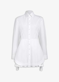 ALAÏA Women's White POPLIN SHIRT DRESS | ALAÏA US White Poplin Shirt, Best Corset, Shirt Dress For Women, Poplin Shirt Dress, Cute Birthday Outfits, Couture Runway, Dreamy Dress, Woven Dress, Poplin Shirt