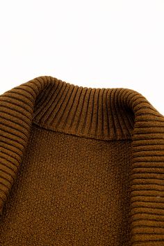 Brown Shawl Collar Belted Knitted Long Sweater Winter Cotton Knit Outerwear, Brown Cotton Cardigan For Winter, Oversized Knitted Sweater Vest For Winter, Cozy Stretch Brown Sweater, Cozy Wool Sweater Vest For Winter, Casual Brown Knit Cardigan, Winter Layering Solid Color Sweater Vest, Cozy Stretch Knit Outerwear, Cozy Knit Stretch Outerwear