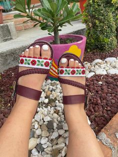 "Elegance, Quality and most of all unique!! Our \"Chaquira\" beaded sandals are hand made in Oaxaca. Bead by bead they are sewn together to create an immaculate design. If you look for a beautiful fashion statement to your everyday outfit these are the shoes for you! Our recommendation for shoes is if you wear a half size for example size 7.5 you size down to size 7. If you have wide feet we recommend sizing up for extra room and comfort. Our shoes do run true to size and may fit a bit snug but Handmade Leather Bohemian Huaraches, Handmade Adjustable Leather Huaraches, Handmade Flat Huarache Sandals In Leather, Handmade Flat Leather Huarache Sandals, Handmade Leather Flat Huarache Sandals, Beaded Sandals, Everyday Outfit, Extra Room, Beautiful Fashion