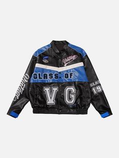 Aelfric Eden "VG" Detachable PU Racing Jacket – Aelfric eden Varsity Jacket Women, Motorcycle Jacket Women, Top Streetwear Brands, Aelfric Eden, Streetwear Jackets, Trendy Fits, Racer Jacket, Varsity Jackets, Racing Jacket