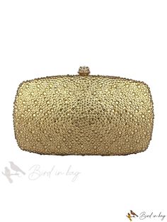 Bird in Bag - Womens Clutch Bag for Weddings and Cheongams, Handheld Design Elegant Gold Bridal Accessories For Formal Occasion, Elegant Gold Bridal Accessories For Formal, Gold Rectangular Evening Bag For Wedding, Glamorous Gold Shoulder Bag For Wedding Guests, Glamorous Champagne Bag For Wedding, Elegant Gold Bridal Accessories For Evening, Gold Handheld Pouch For Evening, Gold Rectangular Bags For Formal Occasions, Gold Handheld Clutch For Wedding