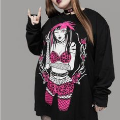 Peace I'm Out Of My Head Graphic Tee Got You Playing Mind Games. This Long Sleeve Tee Has An Oversized Fit, A Crew Neckline, A Cartoon Graphic Print, And Ribbed Trim. Oversized Harajuku Long Sleeve T-shirt, Oversized Long Sleeve Harajuku Tops, Oversized Emo Streetwear Tops, Trendy Long Sleeve Tops For Alternative Fashion, Emo Long Sleeve Tops For Fall, Harajuku Long Sleeve Top With Graphic Print, Harajuku Style Long Sleeve Graphic Top, Harajuku Long Sleeve Tops With Letter Print, Harajuku Letter Print Long Sleeve Tops